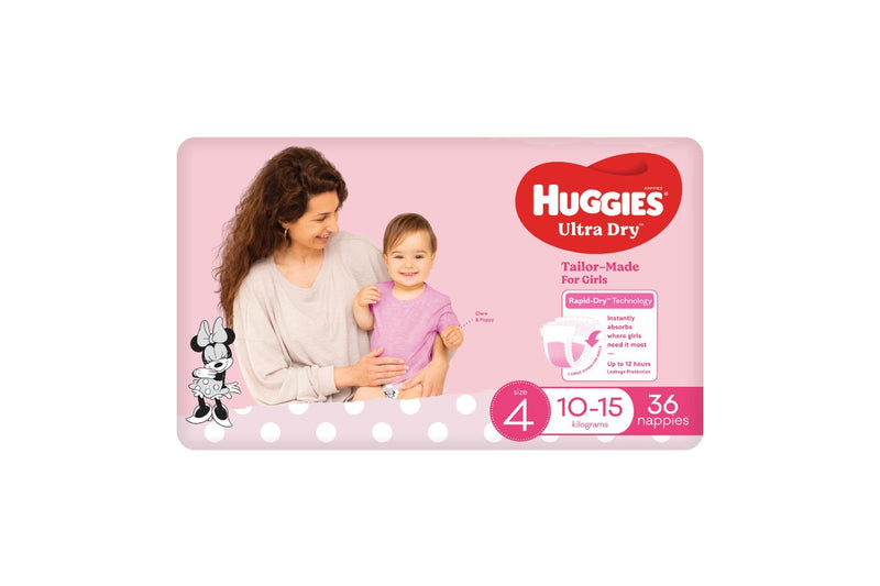 Huggies Ultra Dry Toddler Girl Nappies Size 4