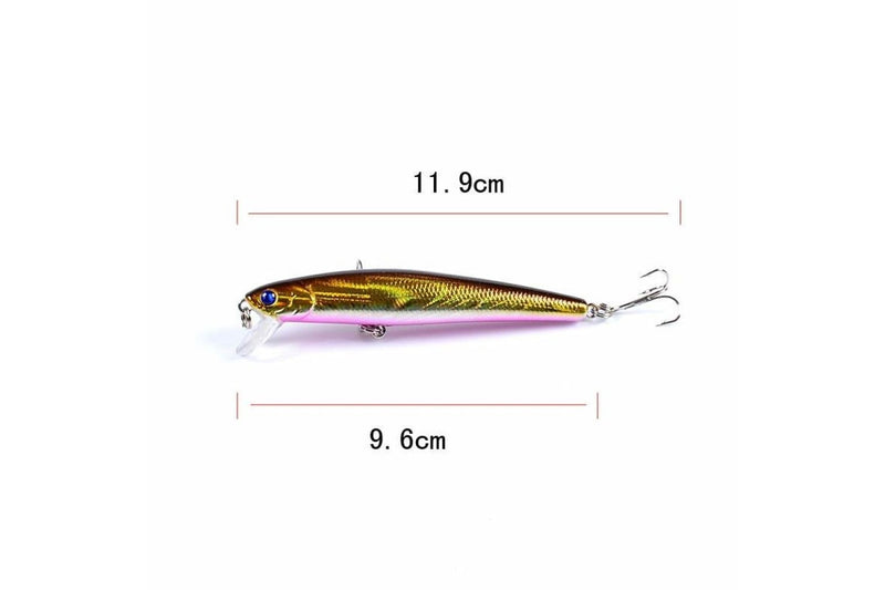 5 Piece Minnow Bionic Fake Bait 9.6cm/9.8g Plastic Floating Hard Bait