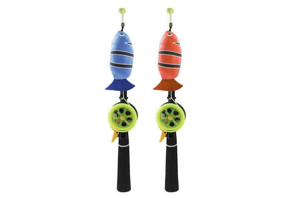 3x Paws & Claws 35cm Go Fish Rod Pet Cat Interactive Fun Play Catnip Toy Assort