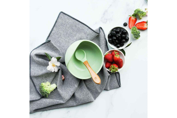 Munch: Baby Silicone Bowl And Spoon - Navy