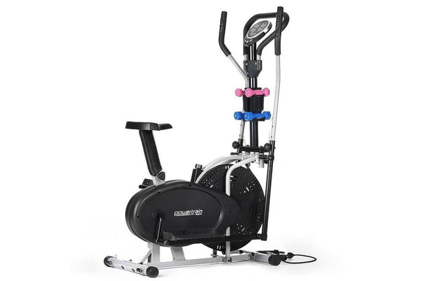 Powertrain 5-in-1 Elliptical Cross Trainer Bike With Dumbbell Sets