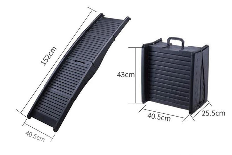 60" Foldable Pet Safety Bi-fold Ramp Ladder