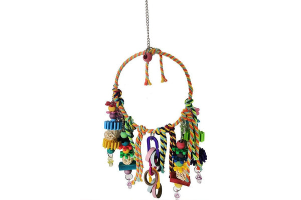 Bird Swing Chewing Toys Parrot Cotton Rope Ring