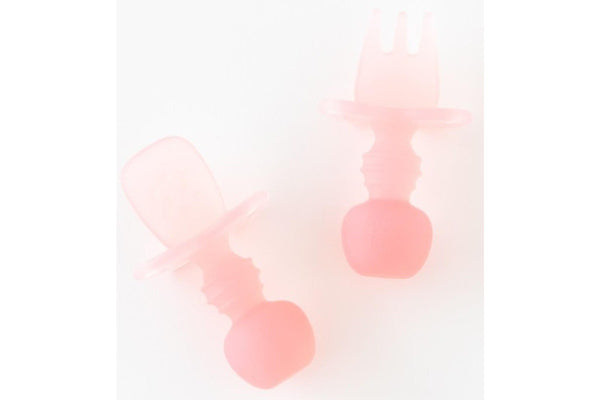 Bumkins: Jelly Silicone Chewtensils - Pink Jelly