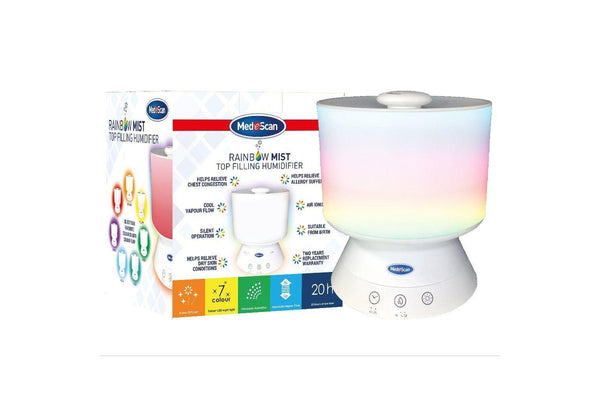 Medescan: Top Filling Rainbow Mist Humidifier