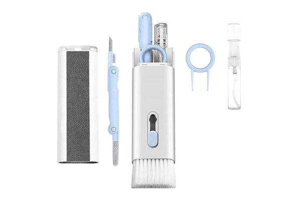 7 in 1 Multifunction Cleaner Kit for Airpod Keyboard Cleaning Soft Brush Blue