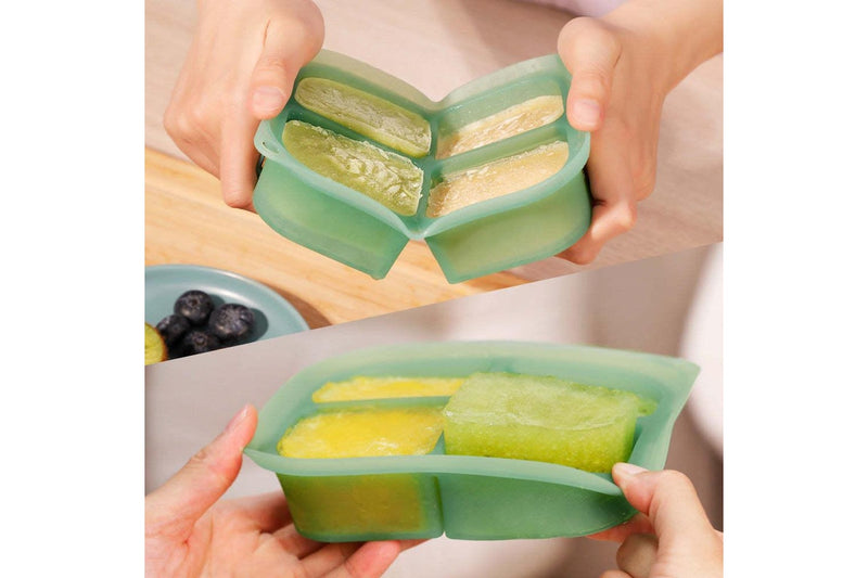Haakaa: Easy-Freeze Tray - Pea Green (4 Compartments)