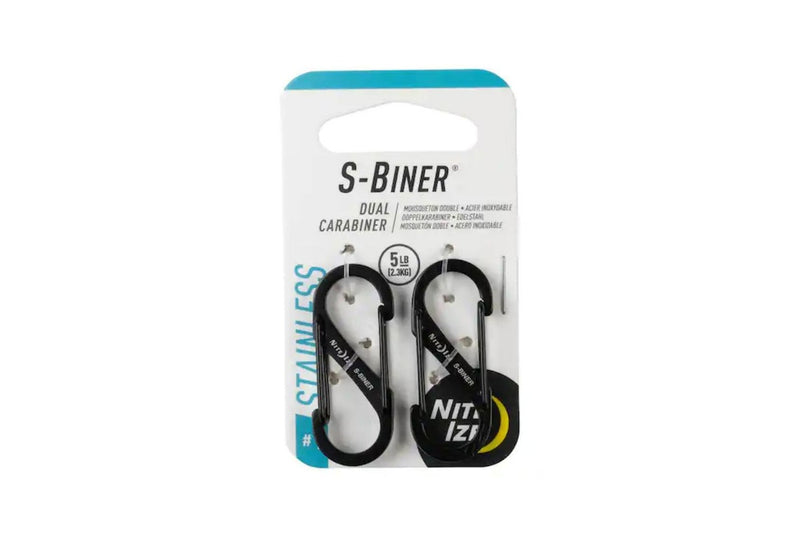 4pc Nite Ize S-Biner 4cm S S Dual Carabiner Outdoor Camping Hiking #1 Black