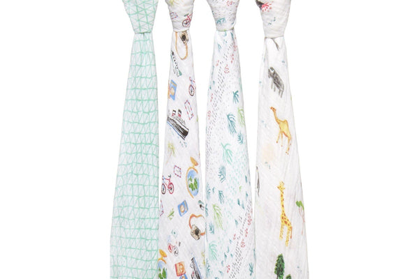 Aden + Anais: Classic Swaddle Set - Around The World (4 Pack)