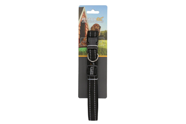 Regatta Stripe Dog Collar (Black) (L-XL)