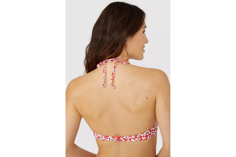 Debenhams Womens/Ladies Ditsy Print Underwired Bikini Top (Red) (32D)