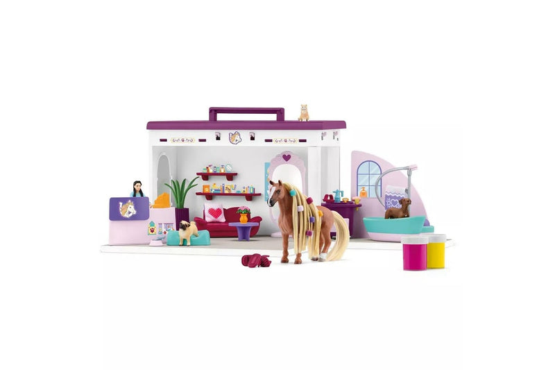 66pc Schleich Pet Salon Action Figure Dollhouse Kids Children Toy Play Set 3-8y