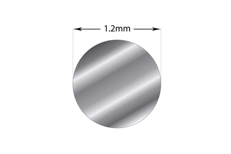 1m Sterling Silver 1.2mm - Soft Round Wire Rod 17 Gauge Jewellery Bead