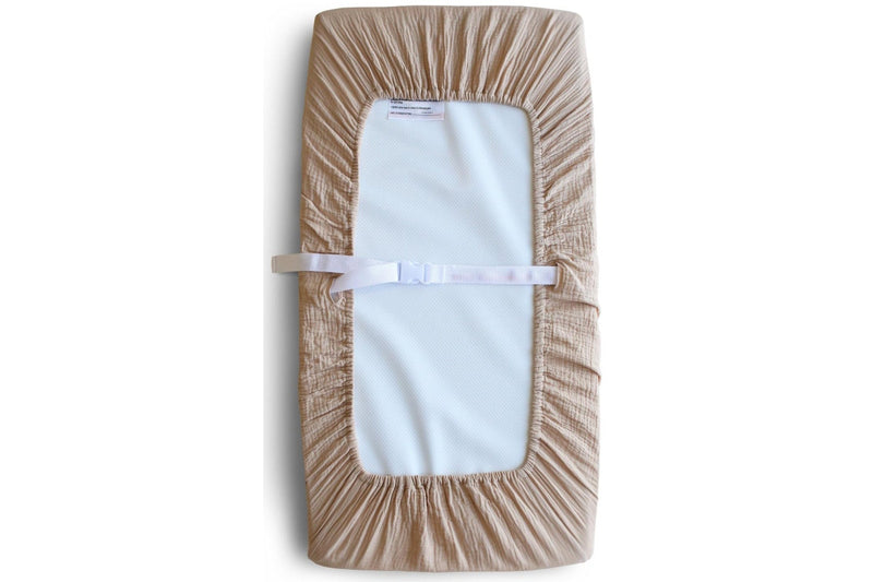 Mushie: Changing Pad Cover - Pale Taupe