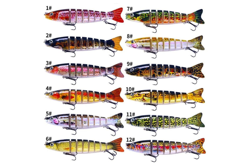 Multi Section Fish Minnow Bionic Sinking Lures 12.8cm 18g