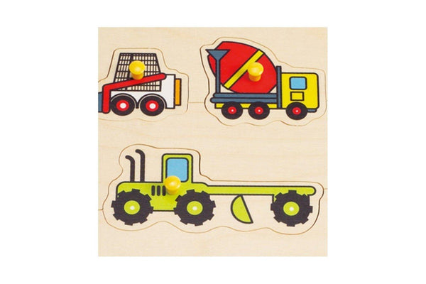 Hape: Construction Site Wooden Peg Puzzle