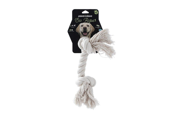 3PK Paws & Claws 30cm Eco Braided Knotted Rope Pet Dog Cotton Teeth Chew Toy