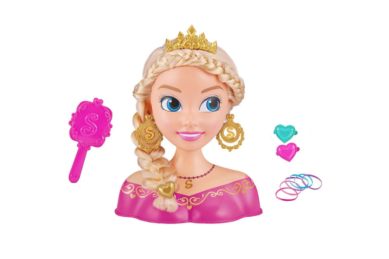 Zuru Sparkle Girlz Hair Styling Doll Princess Head 3+ Kids Toy w Accessories