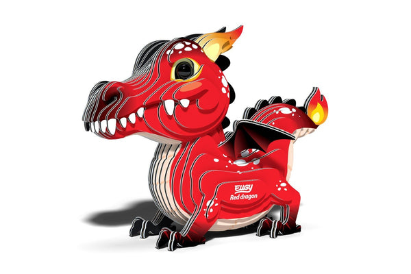 Eugy: Red Dragon - 3D Cardboard Model