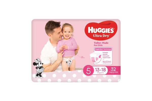 Huggies Ultra Dry Walker Girl Nappies - Size 5