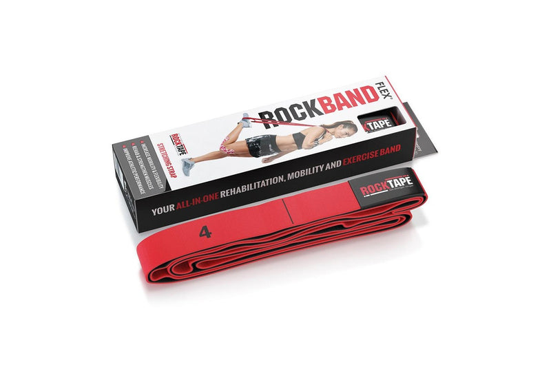 RockTape Heavy 22-28lb RockBand Flex Strengthen Muscles Stretching Strap Red