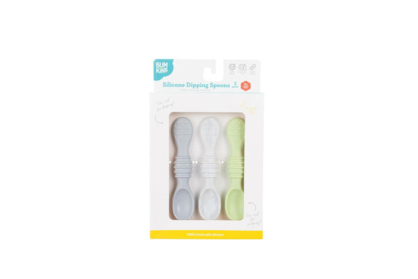 Bumkins: Silicone Dipping Spoon - Taffy Grey (3pk)