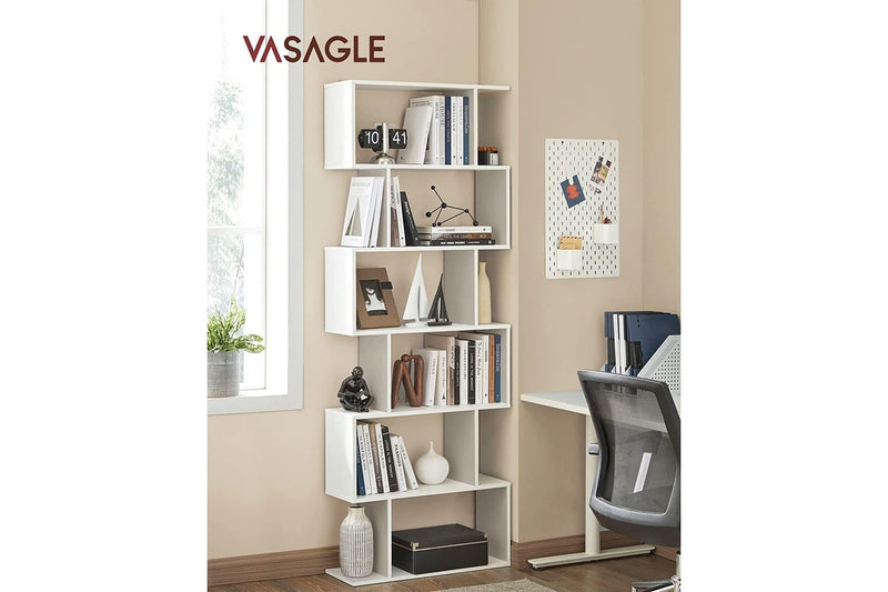 Vasagle Freestanding Decorative Wooden Bookcase - White