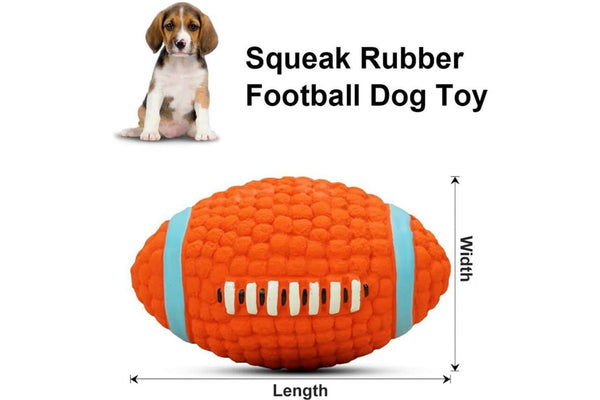 Bite-resistant Floatable Bouncy Squeaker Football Toy For Small Medium Large Dogs