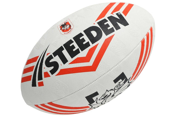 Steeden NRL Supporter Rugby League Ball - St. George Illawara Dragons - Size 5