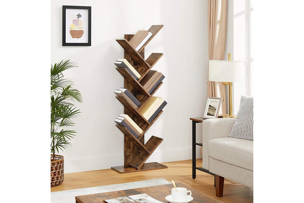 Vasagle 8-Tier Tree Bookshelf - Rustic Brown