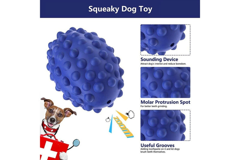 Bite-resistant Natural Rubber Squeaker Pet Chew Ball Toy For Medium Large Dog