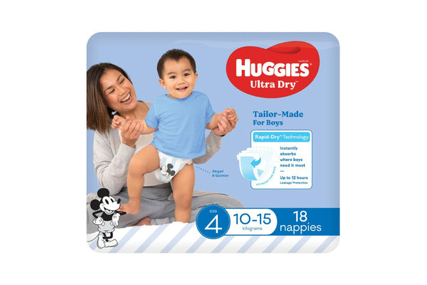 Huggies Ultra Dry Convenience Toddler Boy Nappies - Size 4