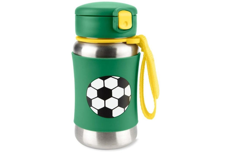 Skip Hop: Spark Style Stainless Steel Straw Bottle - Soccer