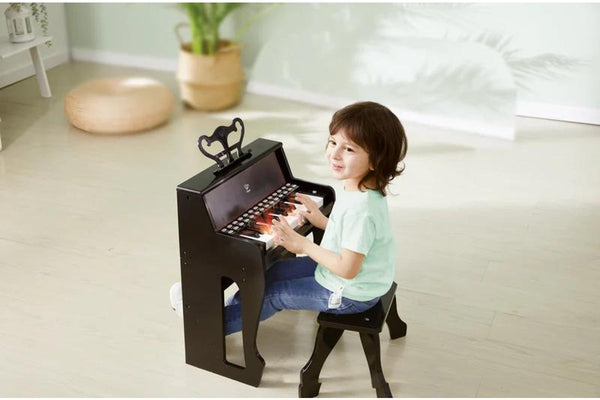 Hape: Learn with Lights Piano with Stool - Black