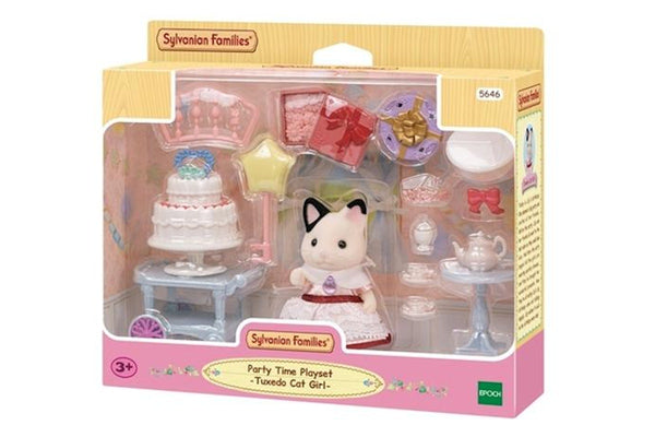 Sylvanian Families: Party Time Playset - Tuxedo Cat Girl