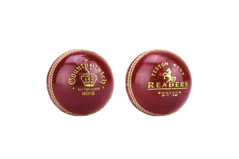 Readers County Match A Leather Cricket Ball (Red) (One Size)