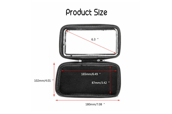 Waterproof Touch Screen Smart Phone Bike Handlebar Bag - One Size