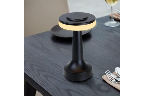 LUMIRO Portable LED Table Lamp with Touch Sensor - Black