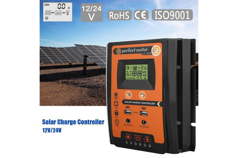 70A 12V 24V MPPT Solar Panel Charger Controller Battery Regulator