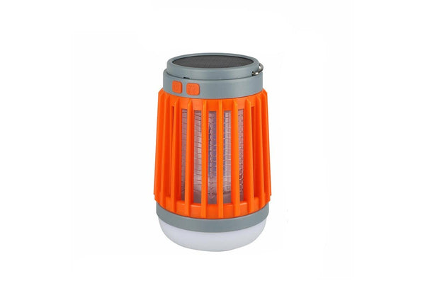 Solar Powered LED - Portable Camping Lantern & Pest Killer (Orange)