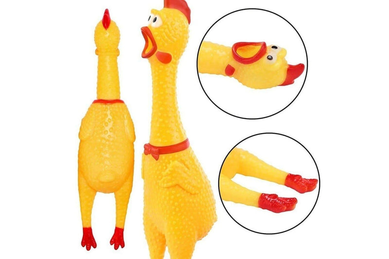 Rubber Squeaky Screaming Chicken Funny Sound Dog Toy For Small Large Dogs