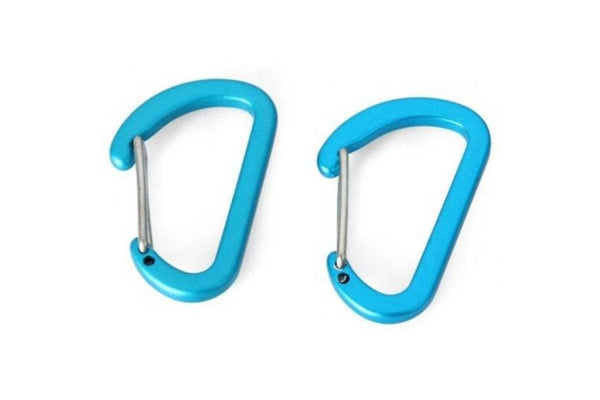 Naturehike 2Pcs D Shaped Durable Carabiner 4Cm Blue - Standard