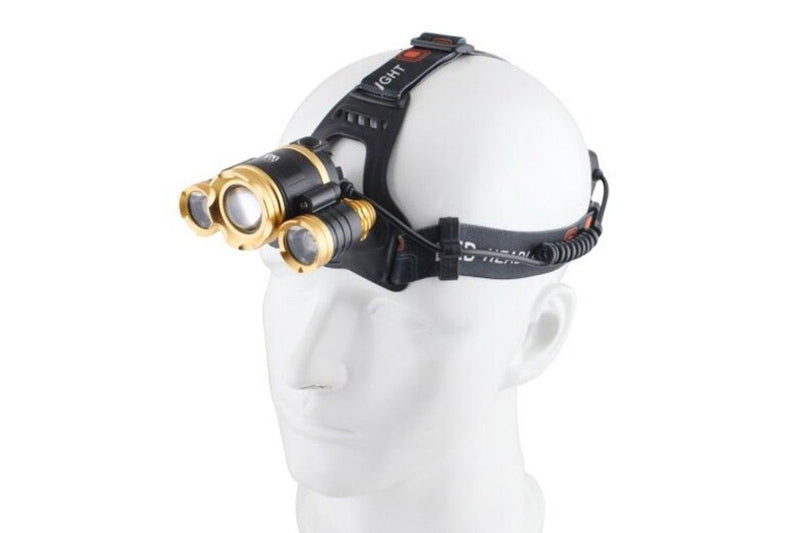 Xpe T6 2000Lm White Light Telescopic Zoom Intelligent Induction Led Headlamp Black And Golden - Standard