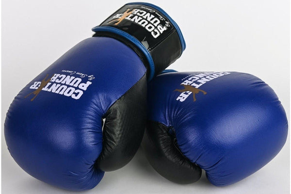 Counterpunch Premium Leather Boxing Gloves - Blue - 16oz