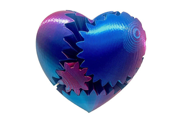 3D Heart-Shaped Gear Ball Dynamic Spinning Fidget Toy Mixcolor