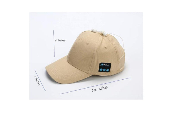 Adjustable Wireless Bluetooth Headphones Baseball Cap - Coffee - Standard