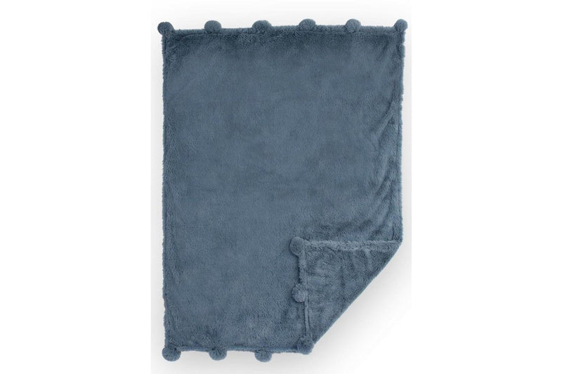 Weegoamigo: Plush Pom Pom Blanket - Midnight