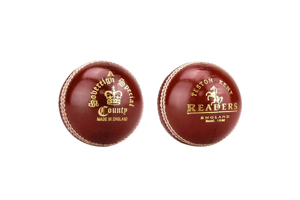 Readers Sovereign Special County A Leather Cricket Ball (Red) (One Size)