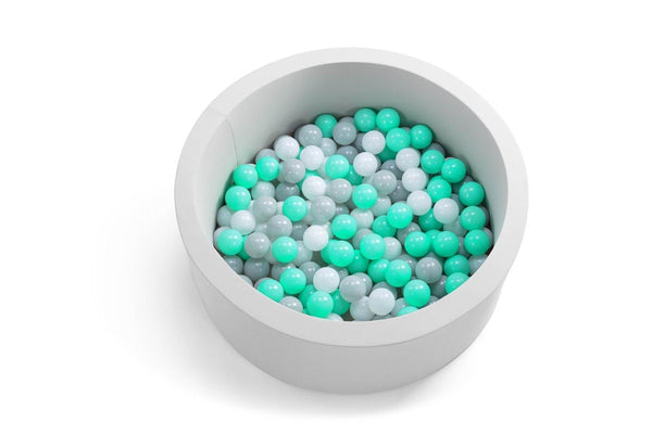 Bubbli: Baby Kids Ball Pit with 200 Balls - Grey/Blue