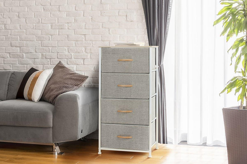 Ovela: 4 Drawer Storage Chest - Beige